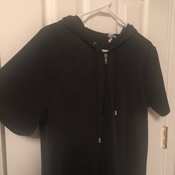 Cable & Gauge Dresses Cable Gauge Black Hooded Slip Over Dress